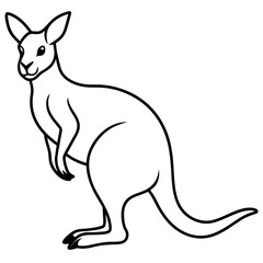 kangaroo mascot,crocodile silhouette,kangaroo face vector,icon,svg,characters,Holiday t shirt,black kangaroo face drawn trendy logo Vector illustration,kangaroo line art on a white background