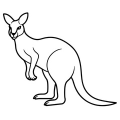 kangaroo mascot,crocodile silhouette,kangaroo face vector,icon,svg,characters,Holiday t shirt,black kangaroo face drawn trendy logo Vector illustration,kangaroo line art on a white background