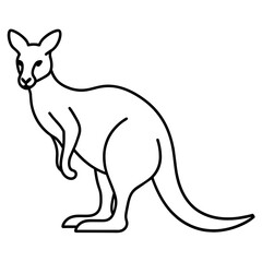 kangaroo mascot,crocodile silhouette,kangaroo face vector,icon,svg,characters,Holiday t shirt,black kangaroo face drawn trendy logo Vector illustration,kangaroo line art on a white background