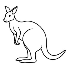 kangaroo mascot,crocodile silhouette,kangaroo face vector,icon,svg,characters,Holiday t shirt,black kangaroo face drawn trendy logo Vector illustration,kangaroo line art on a white background