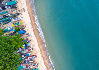 aerial view of beach