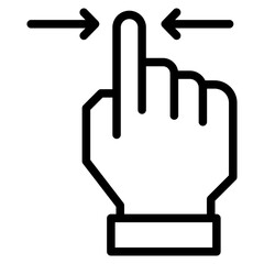 Hand gesture icon.