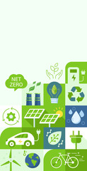 Green Business Sustainble Innovation Vertical Background