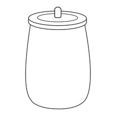 jar line vector illustration