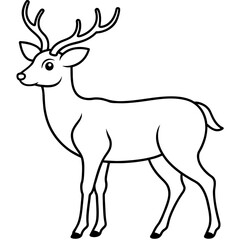 deer mascot,deer silhouette,deer face vector,icon,svg,characters,Holiday t shirt,black deer drawn trendy logo Vector illustration,deer line art on a white background