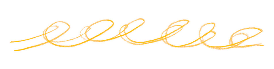 yellow pencil strokes isolated on transparent background