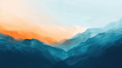 "Abstract Sky Gradient: Orange and Blue Palette"