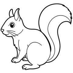 squirrel with acorn mascot,squirrel silhouette,squirrel face vector,icon,svg,characters,Holiday t shirt,black squirrel drawn trendy logo Vector illustration,squirrel line art on a white background