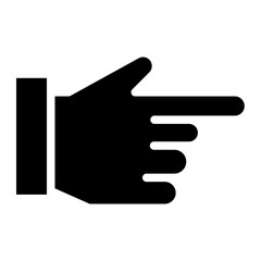 Hand icon on white background. Vector illustration.