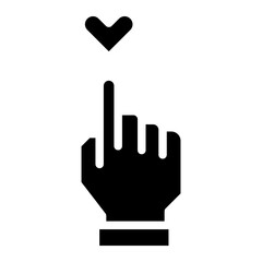 Heart in hand icon