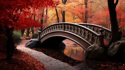 bridge in the forest - 786864971