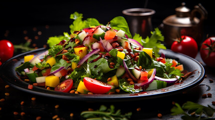salad with vegetables - 786865126