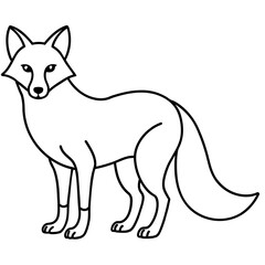 fox isolated mascot,fox silhouette,fox vector,icon,svg,characters,Holiday t shirt,black fox drawn trendy logo Vector illustration,fox line art on a white background