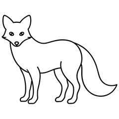 fox isolated mascot,fox silhouette,fox vector,icon,svg,characters,Holiday t shirt,black fox drawn trendy logo Vector illustration,fox line art on a white background