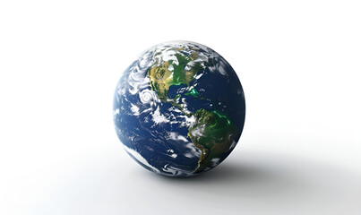 Fototapeta premium Earth Day concept on white background . 