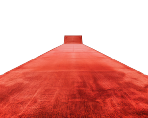 Hollywood red carpet, red carpet invitation for guest on transparent background