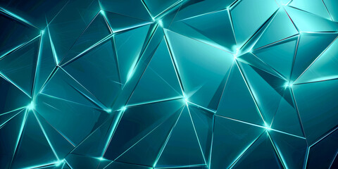 Digital Sapphire: Abstract Geometric Crystal Pattern