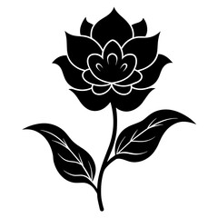 black and white flower