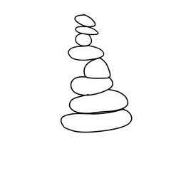 spa stones illustration vector