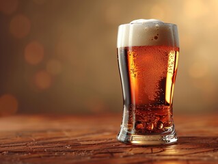 Glass of 3D rendered beer light