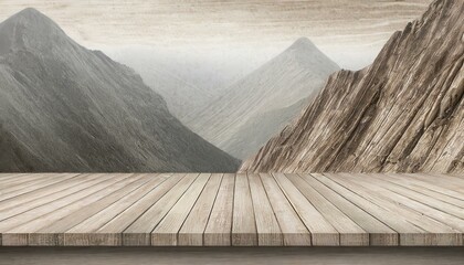Natural Elegance: Wood Table Studio Background for Business Presentations