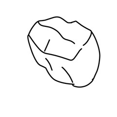 Stone line vector