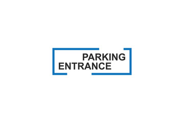 simple parking entrance symbol  logo design vector template. modern traffic sign for parking spot isolated on white background