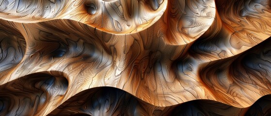 Artistic wood texture in 3D - obrazy, fototapety, plakaty