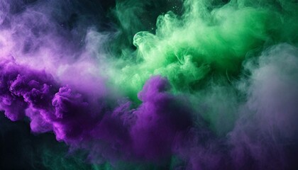 ai generative of hyper realistic of clouds in the sky; green and purple; with dark backgrounds - obrazy, fototapety, plakaty