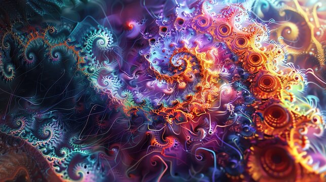 Algorithmic Art infused with Cryptic Coding, complex patterns
