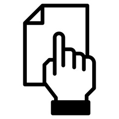Hand icon on white background. Vector illustration.