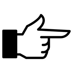 Hand icon on white background. Vector illustration.