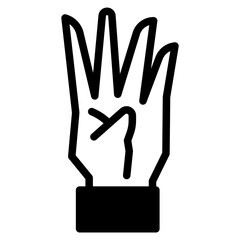 Hand gesture icon.