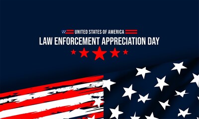 Law enforcement appreciation day (LEAD) is observed every year on January 9, to thank and show support to our local law enforcement officers who protect and serve. vector illustration