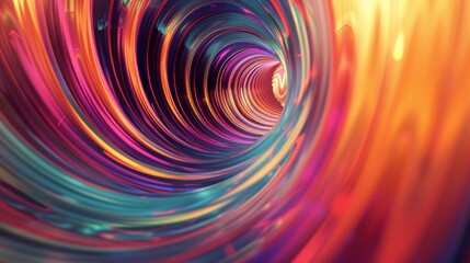 Fototapeta premium ing of a glowing multicolored tunnel