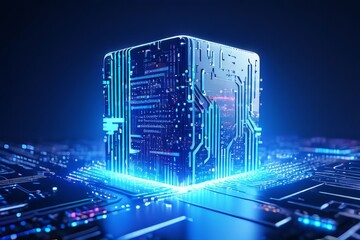 Fototapeta premium horizons of IT technology in the future, pushing the boundaries of innovation