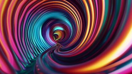 Obraz premium Rainbow tunnel of light
