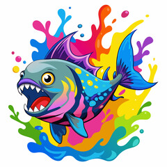 Fototapeta na wymiar illustration of a fish