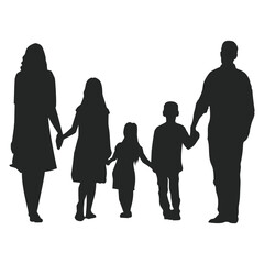 Family Silhouette Illustration