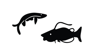 Fototapeta premium Banjo Catfish Civet illustration minimal style icon EPS 10 And JPG