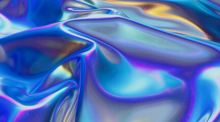 Holographic Metallic Fabric Abstract Background