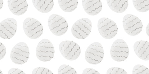 Cute illustration with colorful Easter eggs with watercolor texture, spring banner