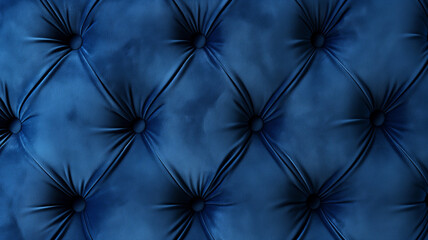 Dark blue Classic fabric texture designed for furniture. Button leather fabric texture. Velvet furniture leather background. 