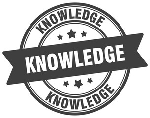Fototapeta premium knowledge stamp. knowledge label on transparent background. round sign