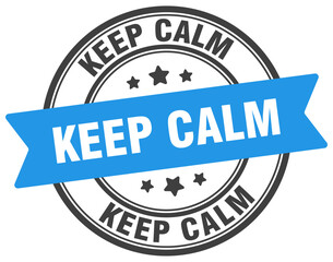 keep calm stamp. keep calm label on transparent background. round sign