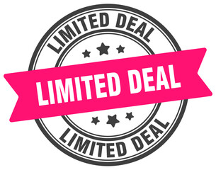 limited deal stamp. limited deal label on transparent background. round sign