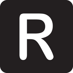 crossword icon letter r - obrazy, fototapety, plakaty