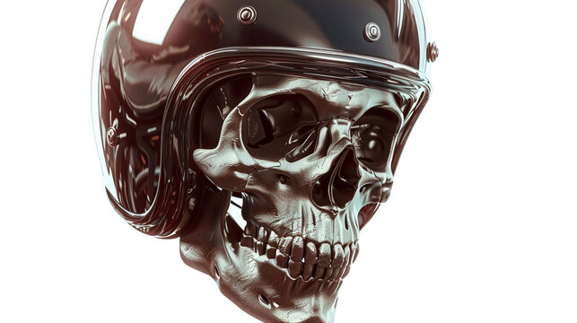 Skull of a motorcyclist in a helmet. Vector illustration High detailed and high resolution smooth and high quality photo professional photography.