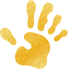 Painted handprint hand drawn illustration in cartoon design