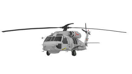 helicopter isolated on white